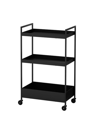Ikea Nıssafors Servis Arabası, Siyah, 50,5x30x83 Cm
