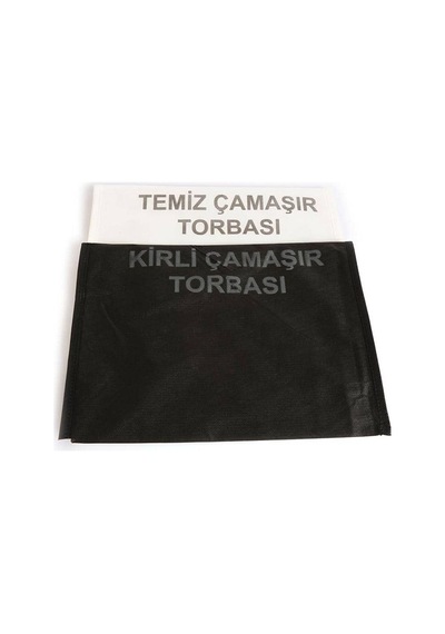 Kirli Temiz Çamaşır Torbası Kumaş Siyah 40 X 30 Diğer