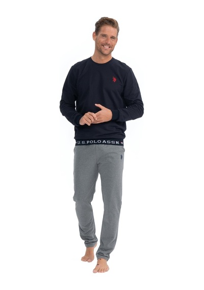 U.s. Polo Assn. 18815 Erkek Ev Giyim Uzun Kollu Pijama Takım 001