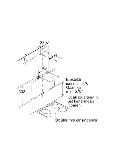 Profilo DVE6G520 Duvar Tipi 60 CM Davlumbaz