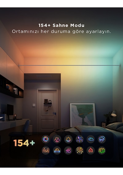 Govee Rgbıcww Skyline Duvarlar Arası Kesilebilir Led Şerit - 4 Metre - H61b83h1 RGB