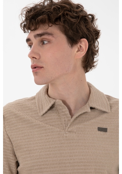 U.S. Polo Assn. Erkek Regular Fit Polo Yaka Bej Tişört 50299989-VR011
