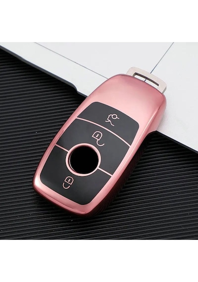 Mercedes A B C E S G Serisi Cla Cle Gls Gla Glb Glc Amg Uyumlu Parlak Tpu Anahtar Kılıfı Rose