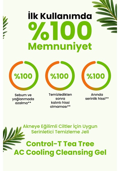 Akneye Eğilimli Cilde Uygun Temizleme Jeli Realbarrıer Control-t Tea Tree Ac Cooling Cleansing Gel