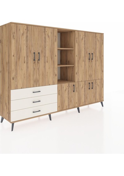 Hyperion Dolap 11 Raflı 3 Çekmeceli 7 Kapaklı 220x44x163 Çam-çam/ Çam-çam/aytaşı Hyperion Dolap 11 Raflı 3 Çekmeceli 7 Kapaklı 220x44x163 Çam-çam/ Çam-çam/aytaşı