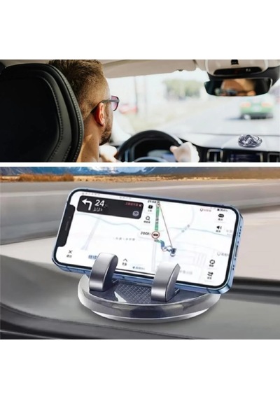 Ers Numaratörlü Güçlü Yapışkanlı 360 Derece Dönebilen Su Geçirmez Araç İçi Telefon Tutucu Plastik Aparat