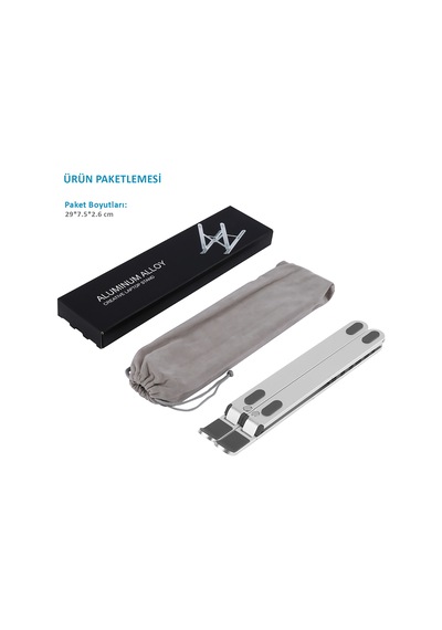 Laptop Stand Apple Uyumlu MacBook Notebook Katlanabilir Metal Stand