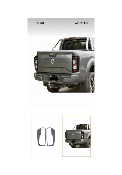 2021 Sonrası Nissan Navara Makyajlı Kasa Stop Çerçevesi Koruma Mat Siyah