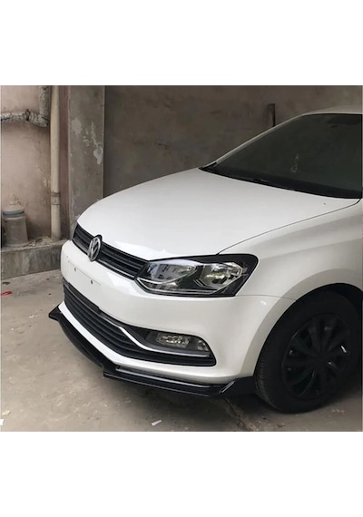 Vw Polo Ön Lip 3 Uyumlu Parça Parlak Siyah 2009-2017