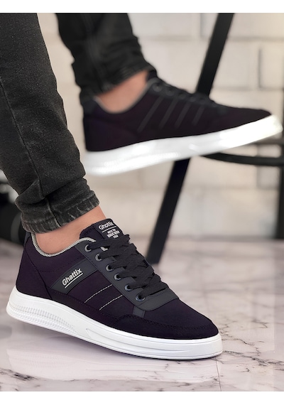 Ghattix Erkek Yazlık Günlük Keten Sneaker Ayakkabı Lacivert Lacivert Lacivert Lacivert