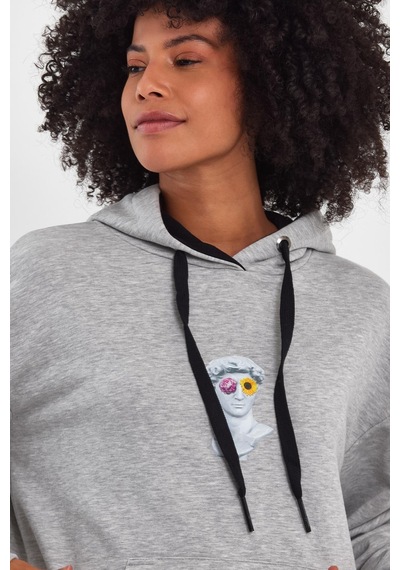 Alexander Gardi Alexandergardı Baskılı Kapüşonlu Comfort Fit Sweatshırt E22-757a-04 001