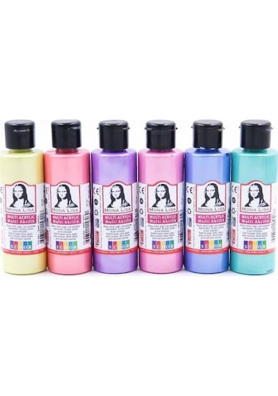 Mona Lisa Inci Akrilik Boya Seti 6 Renk X 70 Ml