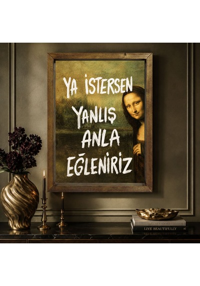 Bk Gift Vintage Klasik Sanat Esprili Sözlü Masif Ahşap Çerçeveli Dekoratif Tablo - 6