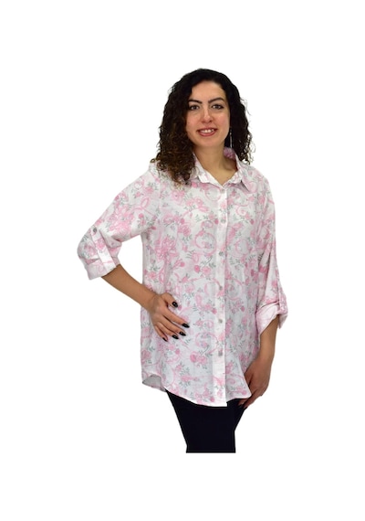 Gölge Kadın Uzun Kol Gömlek Bgl-st04665 Pembe