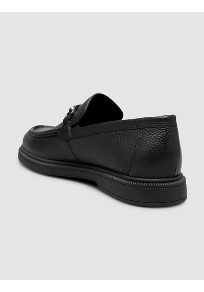 Vesamo Cabani Hakiki Deri Siyah Erkek Loafer Ayakkabı