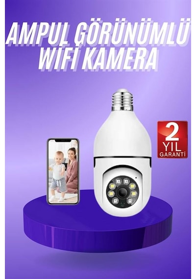 Güvenlik Kamerası Wi-fi Özellikli 360 Derece Full Hd 1080p Semeglbl - 99 Ampül Kamera