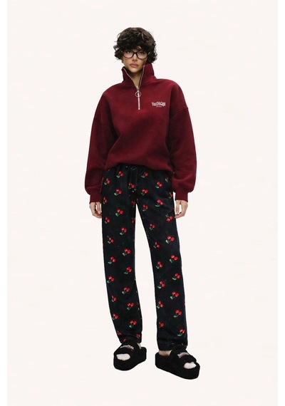 Erdenay Tekstil İpeksi Dokulu Süet Pijama Altı Lacivert Kiraz Desenli Lacivert - Kiraz Desenli Erdenay Tekstil İpeksi Dokulu Süet Pijama Altı Lacivert Kiraz Desenli Lacivert - Kiraz Desenli
