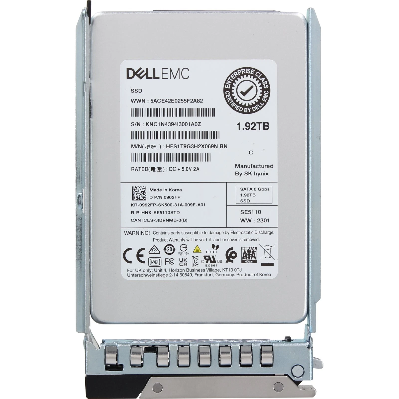 Dell G14-g17 1.92-tb 2.5 Sata 6g Rı 962fp Ssd Hdd 1