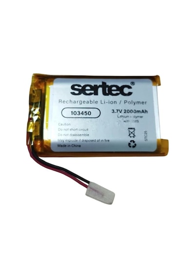 Tedar Sertec 103450 3.7v 2000 Mah Li-polymer Pil Devreli/1.5a Najmaddin