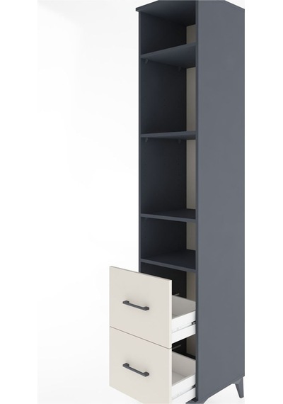 Hyperion Dolap 4 Raflı 2 Çekmeceli 44x44x221 Antrasit-aytaşı Antrasit Hyperion Dolap 4 Raflı 2 Çekmeceli 44x44x221 Antrasit-aytaşı Antrasit
