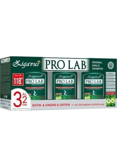 Zigavus Pro Lab Garlic Şampuan 3 x 300 ML
