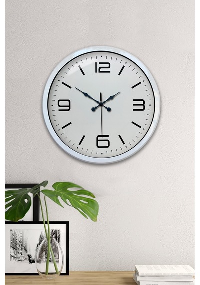 40 Cm Beyaz Metal Modern Duvar Saati 11529050