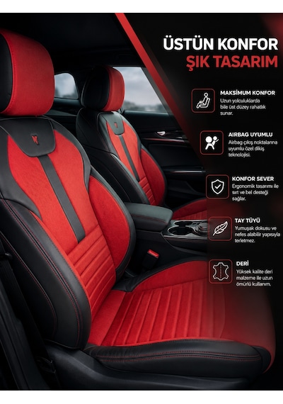 Ford Escort Araçlara Uyumlu Tay Tüyü Deri Oto Koltuk Kılıfı-balat Serisi 53188929