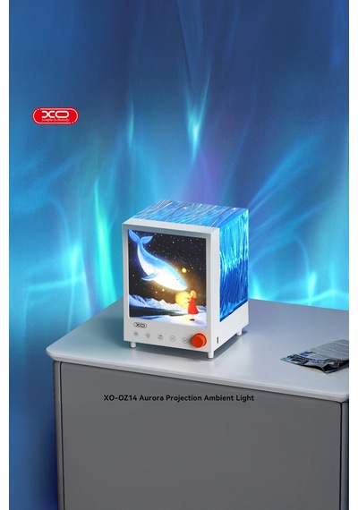 Xo-oz14 Aurora 1200mah Projeksiyon Ortam Aydınlatması Gece Lambası Ve Hoparlör