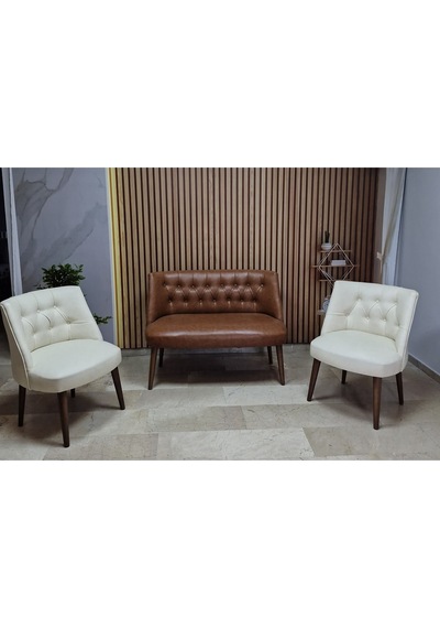 Azra Mobilya Deri Çay Seti Koltuk Takımı - Bekleme Salonu - Cafe Mobilya - Ofis Mobilya - Balkon Mobilya Krem-taba Azra Mobilya Deri Çay Seti Koltuk Takımı - Bekleme Salonu - Cafe Mobilya - Ofis Mobilya - Balkon Mobilya Krem-taba
