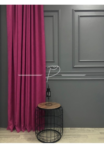 Fon Perde Brillant Marka Panama Desen Koyu Pembe