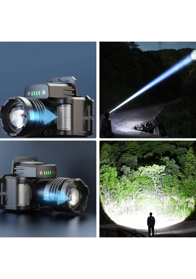 Sensörlü Cree Tg Led Şarjlı Kafa Lambası Wt-625 Kırmızı