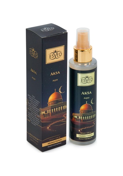 Kabe İşlemeli Lüks Kadife Seccade,zikirmatik,inci Tesbih,aksa Parfüm 150 Ml - Kutulu  Seti - Siyah