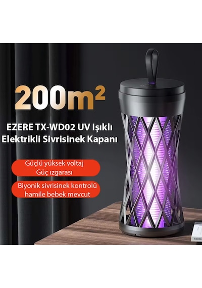 Uv Sivrisinek Öldürücü Sinek Kapanı Sinek Öldürücü 200 Metre Etkili Açık Alan Ev Bahçe İçin Cilt Korumalı-10000037199021