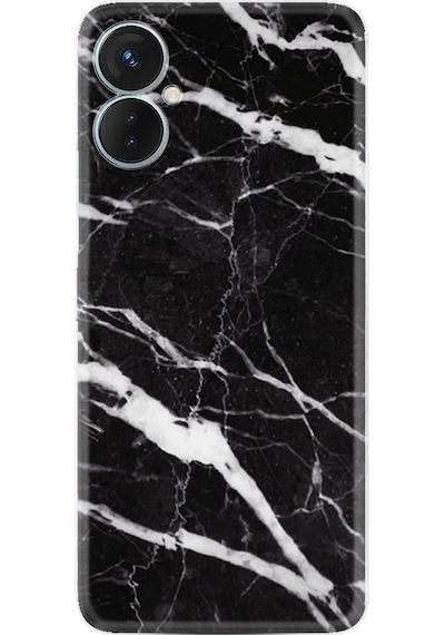 Tecno Camon 19 Neo Kilif Resimli Silikon Siyah Serit Mermer 1318 566403424