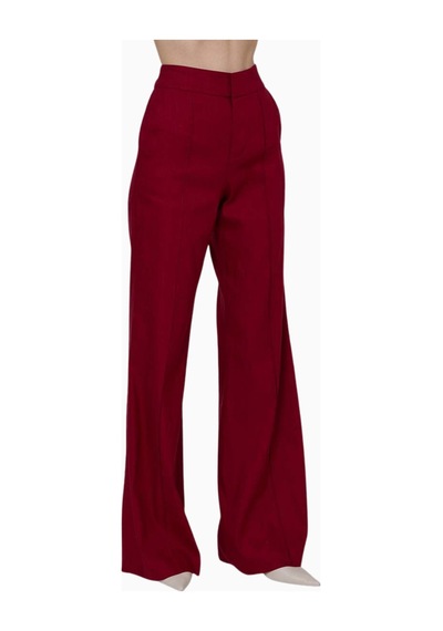 Alice And Olivia Conry Yüksek Bel Taytlı Pantolon Koyu Kırmızı