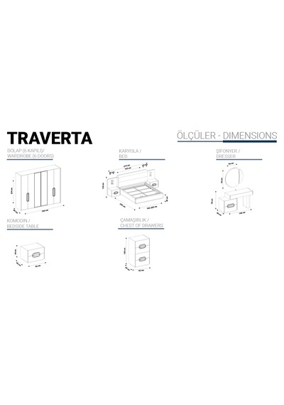 Traverta Yatak Odası