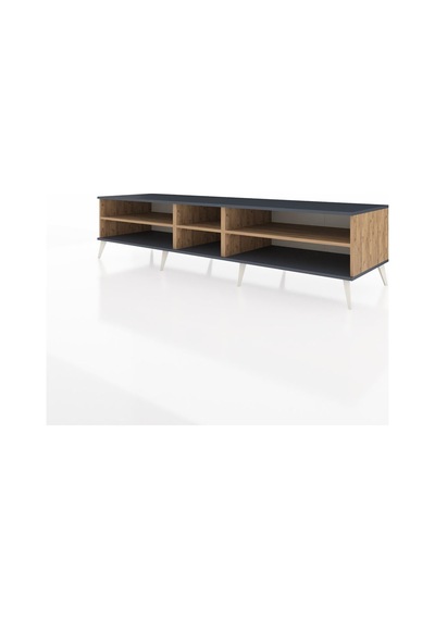 Kronos Tv Ünitesi 3 Raflı 220x59x51 Çam-antrasit/çam Antrasıt/atlas Çam - Atlas Çam