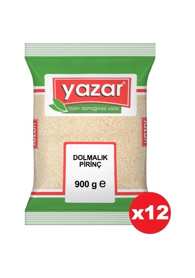 Yazar Dolmalık Kırık Pirinç 900 Gr X 12 Paket