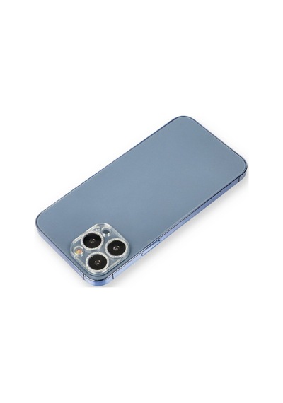 İphone 12 Pro Shine Kamera Lens Koruma Cam - Gümüş