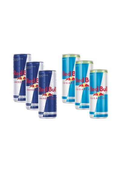 Red Bull Enerji İçeceği 250 Ml Normal Ve Şekersiz 6 Li Karma Paket