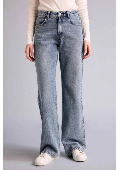 Defacto Straıght Wıde Yüksek Bel Geniş Paça Uzun Jean Pantolon F9596ax26spnm28 Mavi-nm28 Defacto Straıght Wıde Yüksek Bel Geniş Paça Uzun Jean Pantolon F9596ax26spnm28 Mavi-nm28