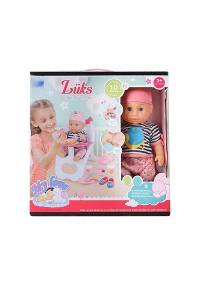 35 Cm Bebek Ve Mama Sandalyesi Çok Renkli