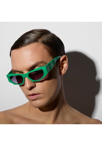 Seletti X Okkia Colorada Siyah Lens Güneş Gözlüğü Yeşil