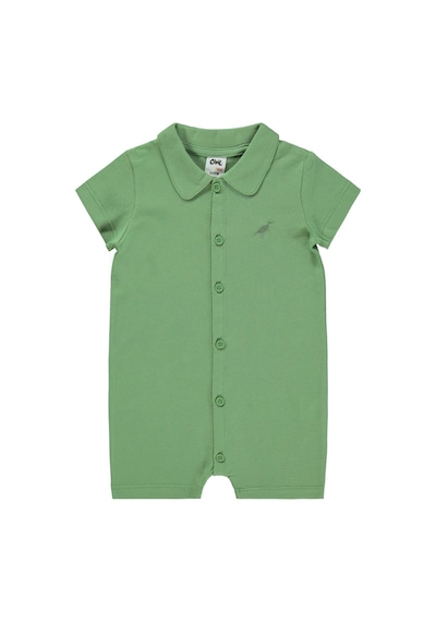 B26y098 Civil Baby Dinozor Nakışlı 6-18 Ay Tulum - Haki Soft Haki