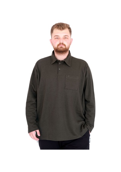 Mode Xl Büyük Beden Tshirt Polo U.kol Cepli 22446 Haki Haki