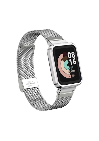 Zore Xiaomi Redmi Watch Mi Watch Lite Uyumlu Krd-59 Metal Kordon-gümüş