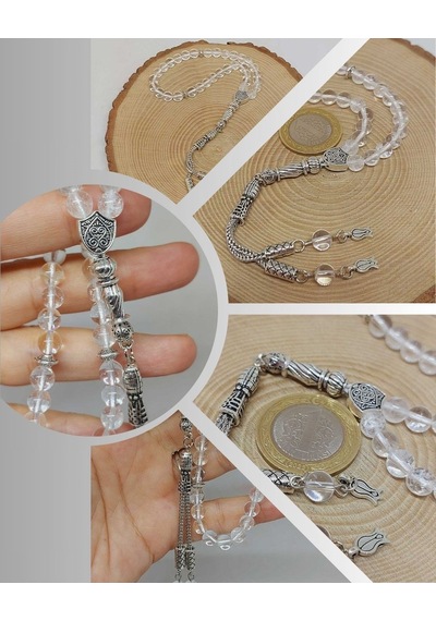 Yasamtohumu Kristal Kuvars Taşı 33lük Tesbih 6mm 4734 Çok Renkli