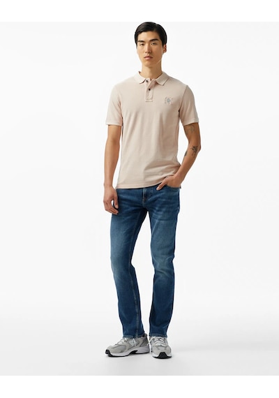 Washed Erkek Slim Fit Polo T-shirt Haki