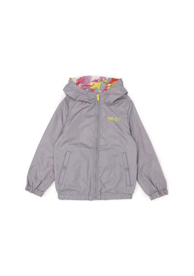 U.S. Polo Assn. Kız Çocuk Gri Çift Taraflı Kapüşonlu Mont 50280889-VR024