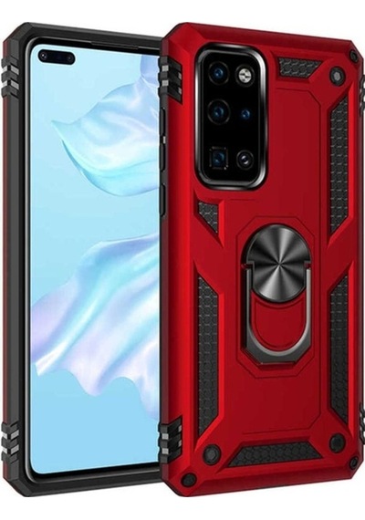 Huawei P40 Kılıf Zore Vega Kapak Kırmızı